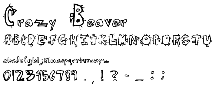 Crazy Beaver font